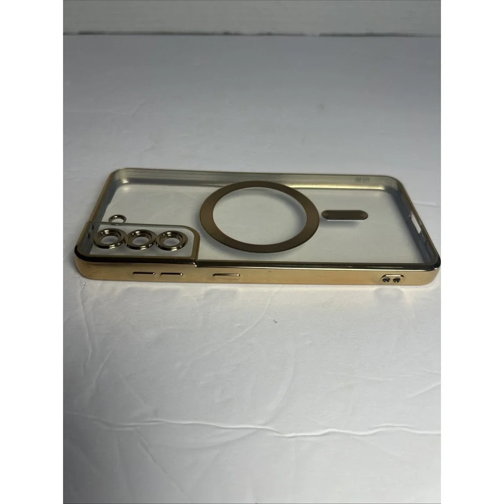 Clear And Gold Case Samsung Galaxy S26 Ultra S25 S24 S23 S22